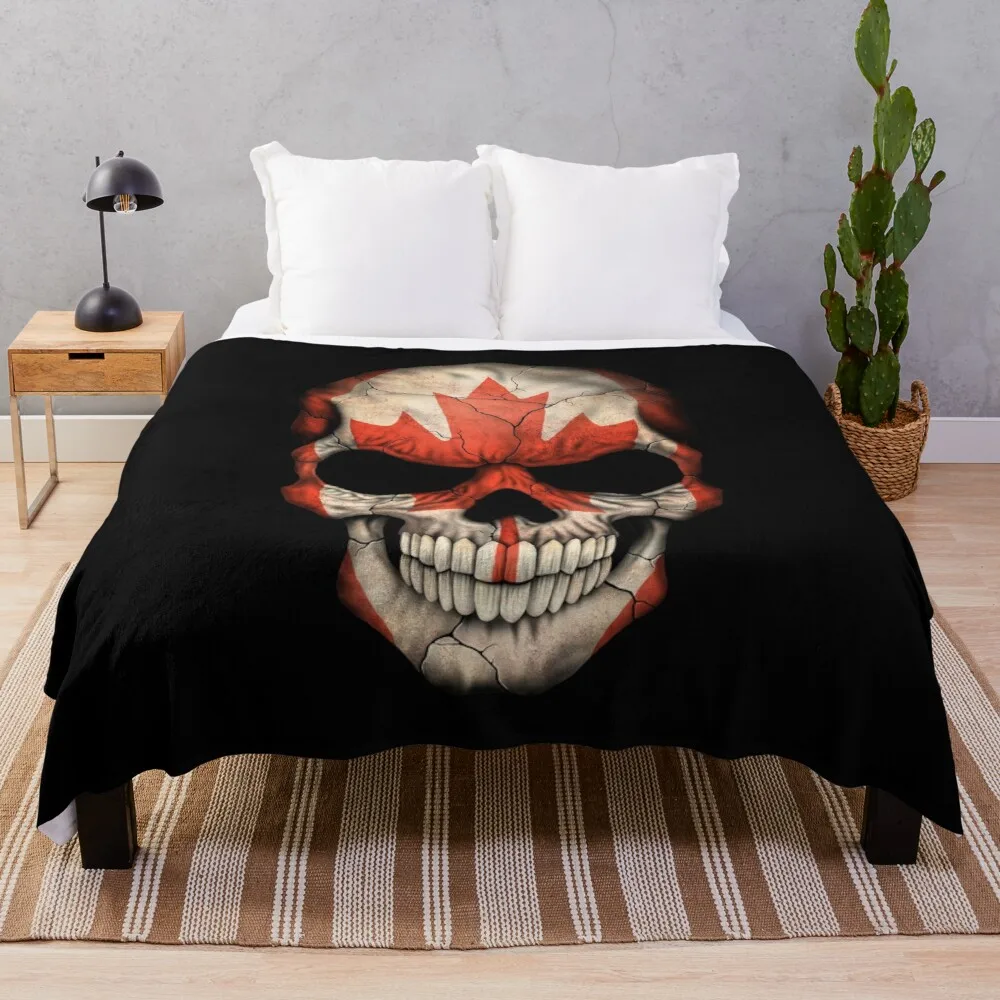 

Канадский флаг череп плед одеяло тяжелый одеяло