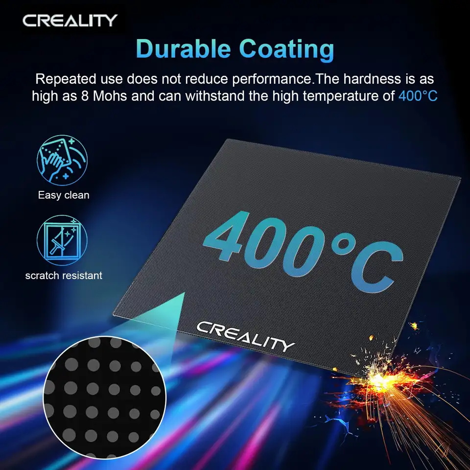 Creality Ender 3 Glass Bed Upgraded 3D Printer Tempered Glass Plate Build Surface 235x235x4mm for Ender 3/Ender 3 Pro/Ender 3 V2 image 5