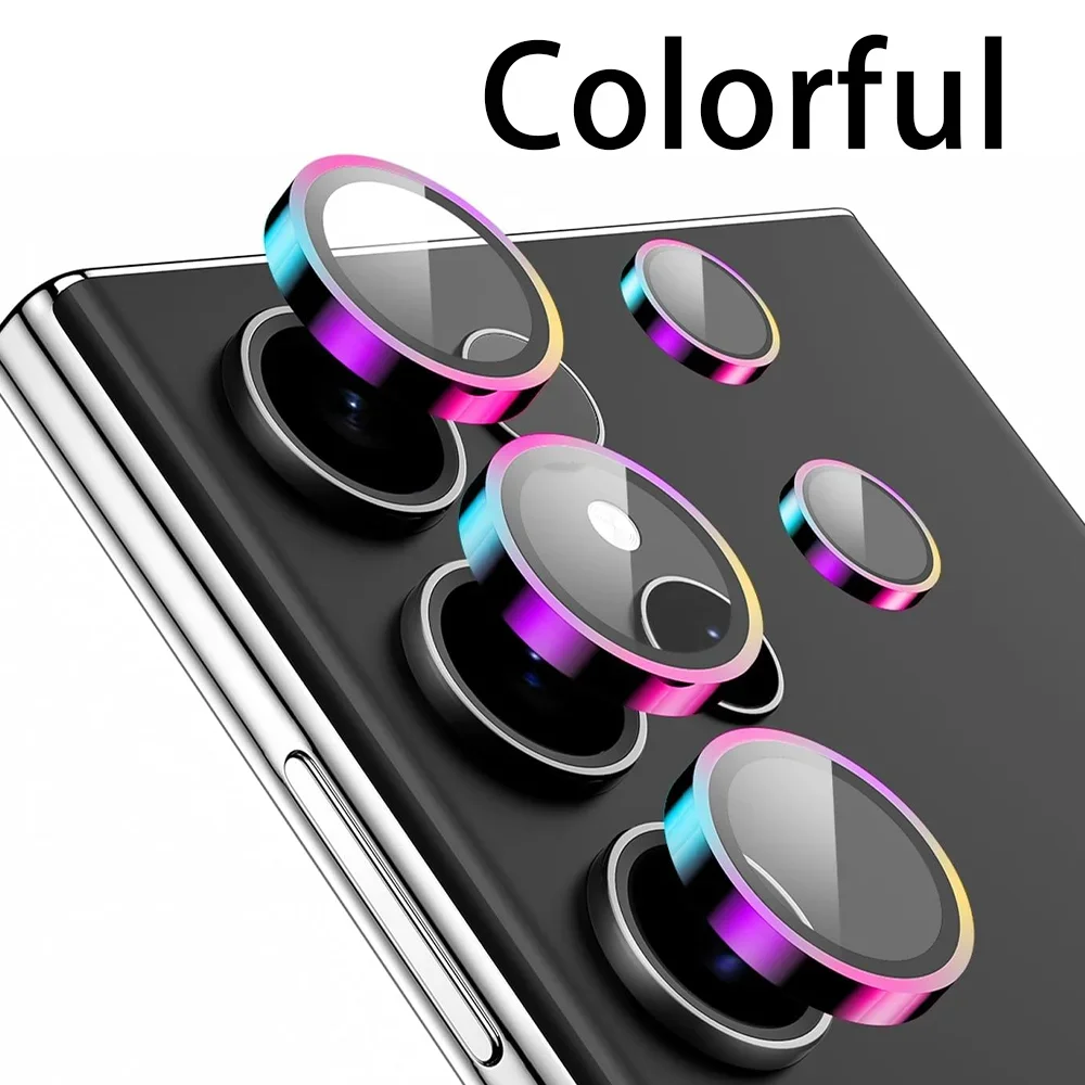 Premium Camera Lens Ring Glass Case with Screen Protector - Metal Lens Cover
