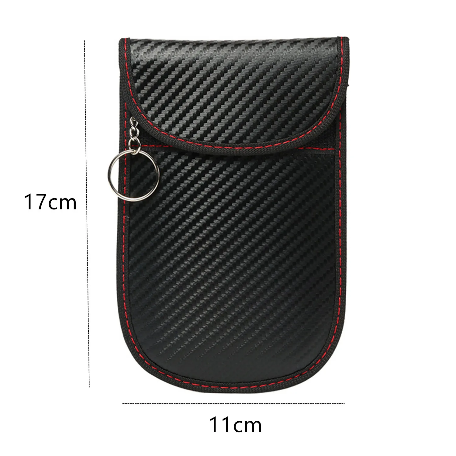 Carbon Fiber RFID Shielding Faraday Key Pouch - Anti-Theft, Anti-Induction, Neutral Style