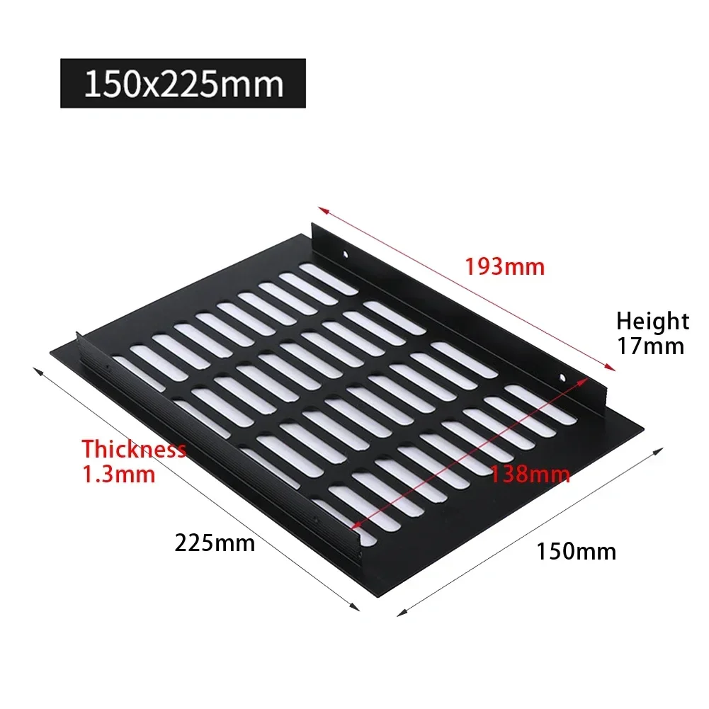 Ventilation Grille Rectangular Cabinet Wardrobe Air 150mm Aluminium Ventilation-Cover Multiple Sizes Breathable Air Vent