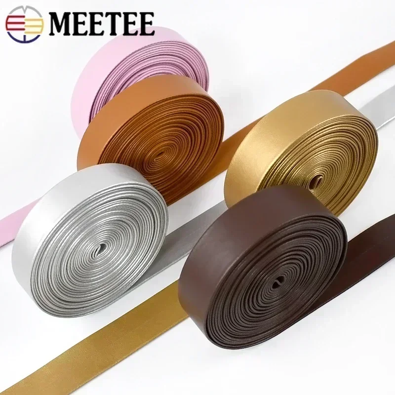 PU Hemming Ribbon Leather Cords Soft Jewelry Decoration Rope DIY Bracelet Bags Clothes Edge Accessories 5M 5-30mm RD006