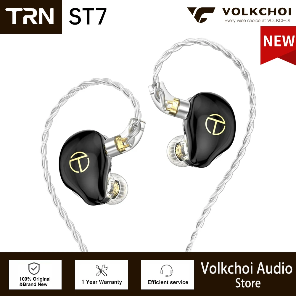 

TRN ST7 HIFI Earphones, 2DD+5BA Hybrid Sport Noise Cancelling In-ear Earphones, TRN ST7