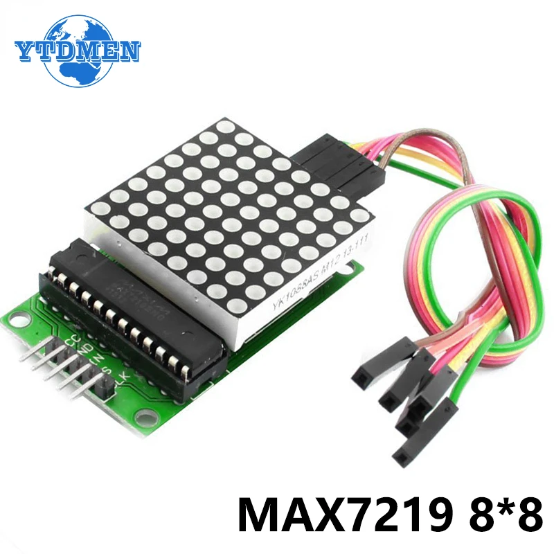 Dot LED Matrix Module led matrix display module MAX7219 LED Matrix Display 8*8 MCU Control Module for Arduino 5V Interface Output Input Common Cathode