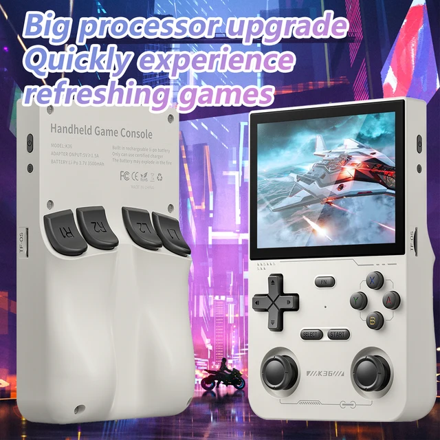 GAMINJA K36 Handheld Game Console – 3.5" IPS, 64GB 3