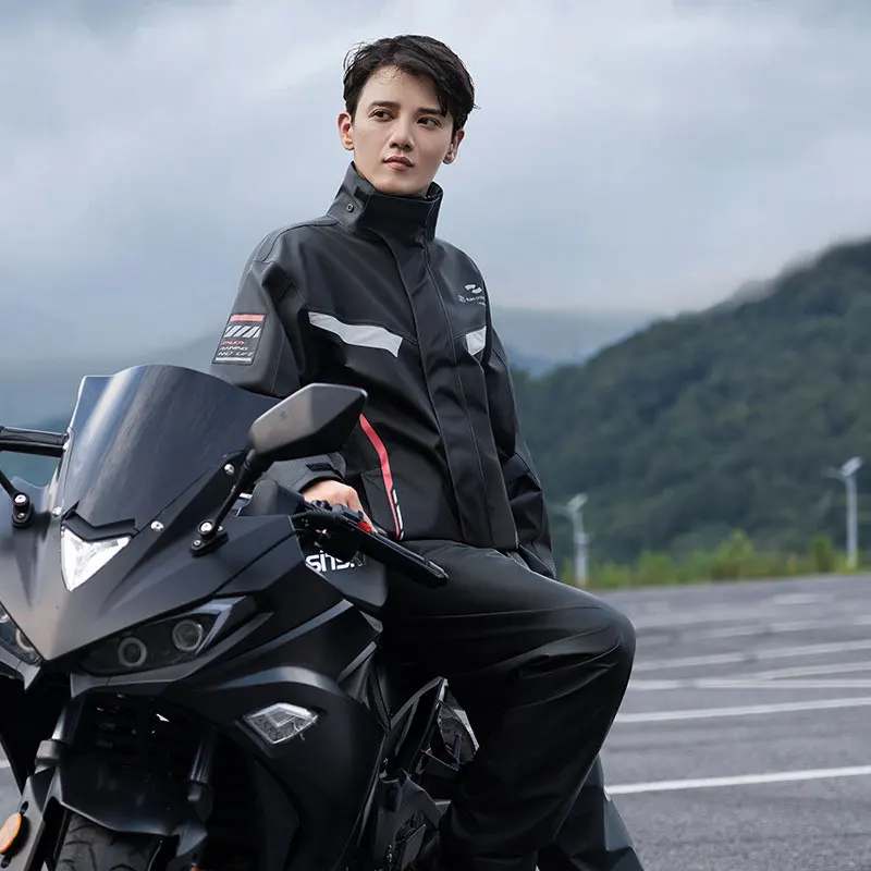 Men's Motorcycle Raincoat Outdoor Riding Special Adult Rider Split Suit Long Full-body Rainstorm Riding Protective Equipment