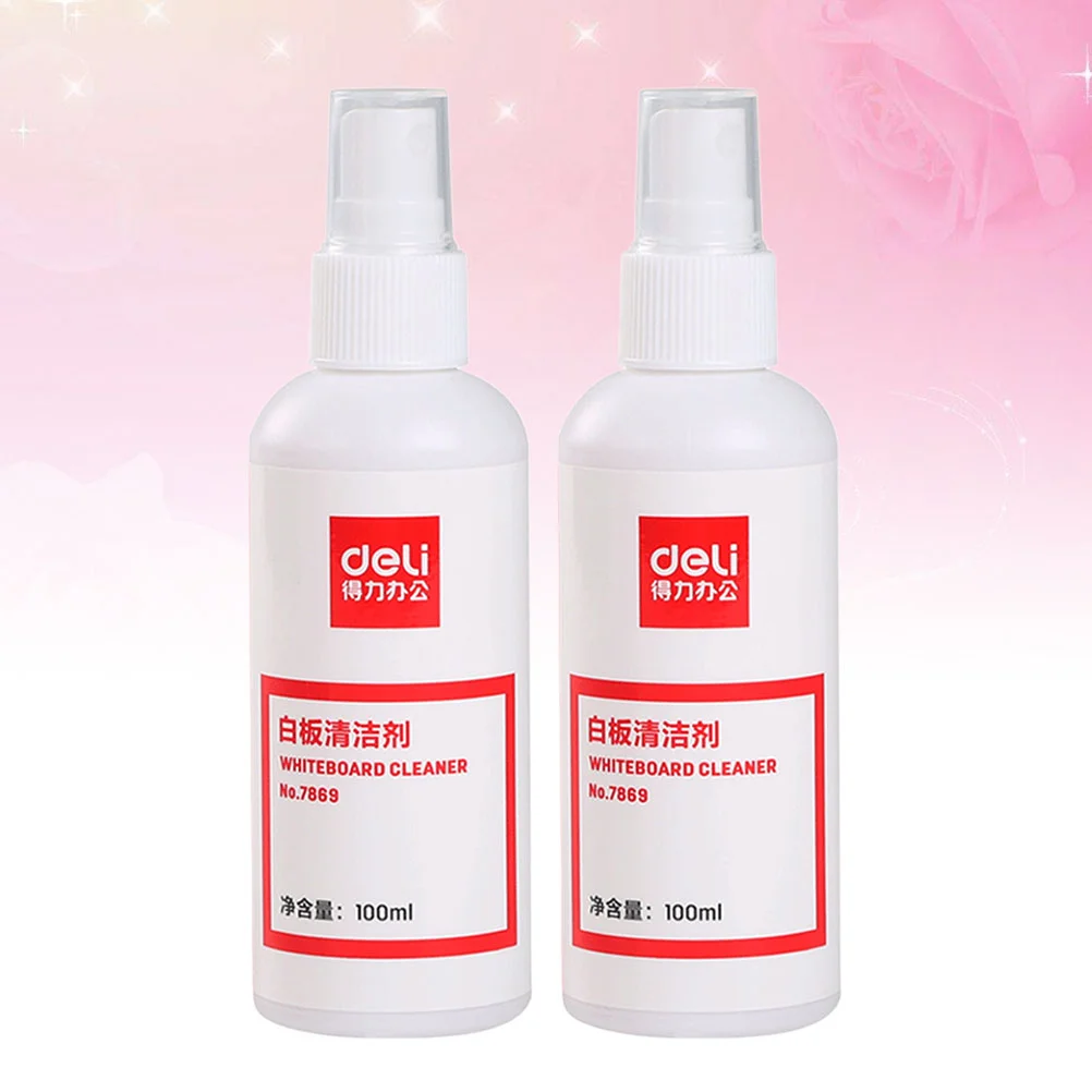 2pcs Whiteboard Cleaner Spray Eraser Water 100ml Per Bottle Whiteboard Clean Water Spray whiteboard clean spray 2