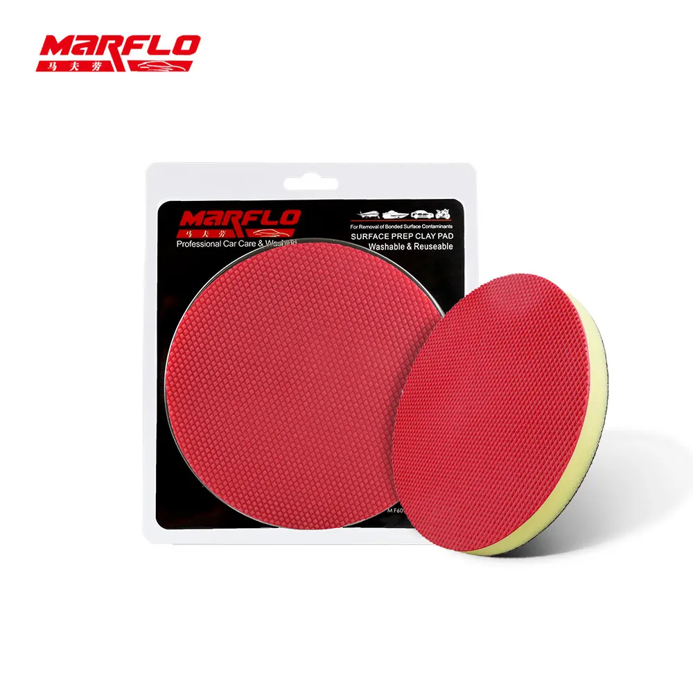 Marflo King Grade Magic Clay Bar Pad Car Wash Sponge Brushes Car Cleaning Pad Paint Polish Auto Care Detailing 6 5 4 3 Inch car cleaning clay bar