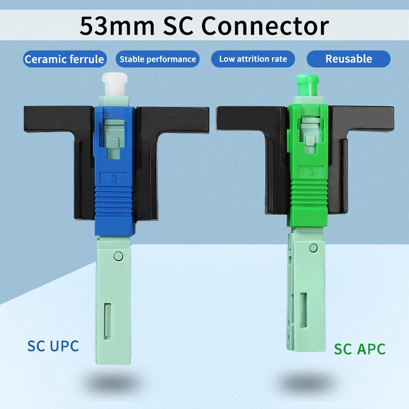 

SC UPC APC волоконно-оптический коннектор FTTH волоконно-оптический Быстрый коннектор 53 мм встроенный высококачественный оптический Быстрый коннектор UPC