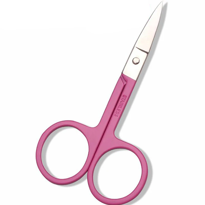 

Curved Facial Hair Scissors Mustache, Nose Hair & Beard Trimming Scissors, Safety Use for Eyebrows, Eyelashes, and Ear Hair