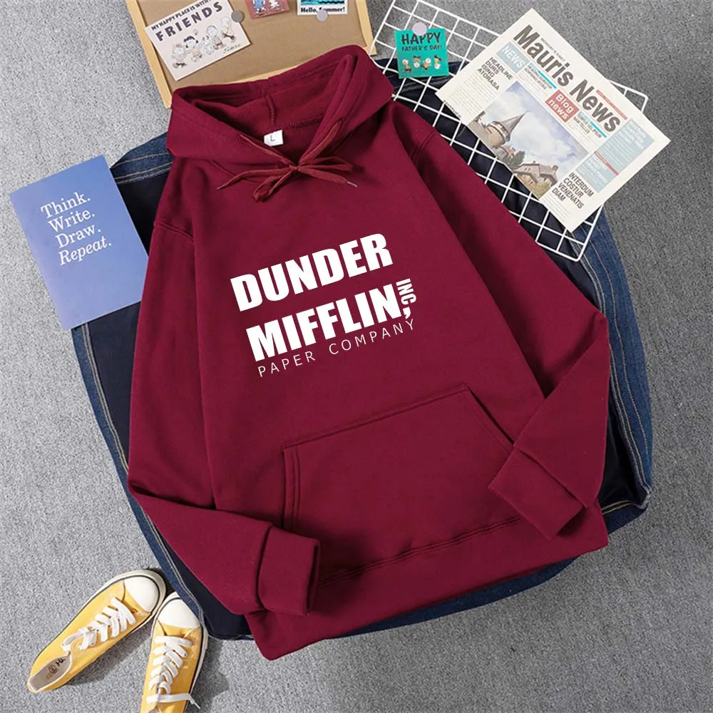 Dunder Mifflin Hoodie Men Women's Casual Sports Cool Hoodies Printed Fleece Oversized Hoodie Fashion Hip Hop Street Sweate 3