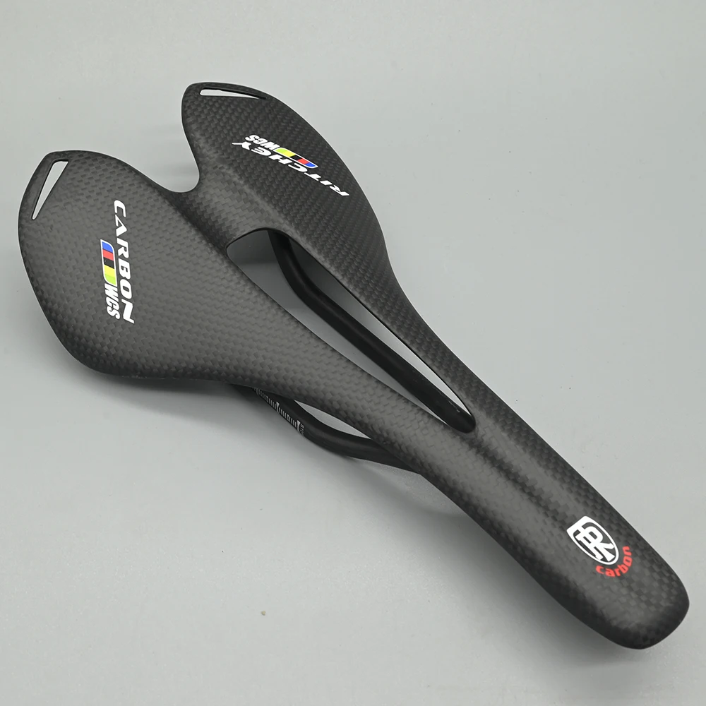 Selle Carbone West Biking Ultralégère 99g - T800 3K - VTT/Route - Noir Mat