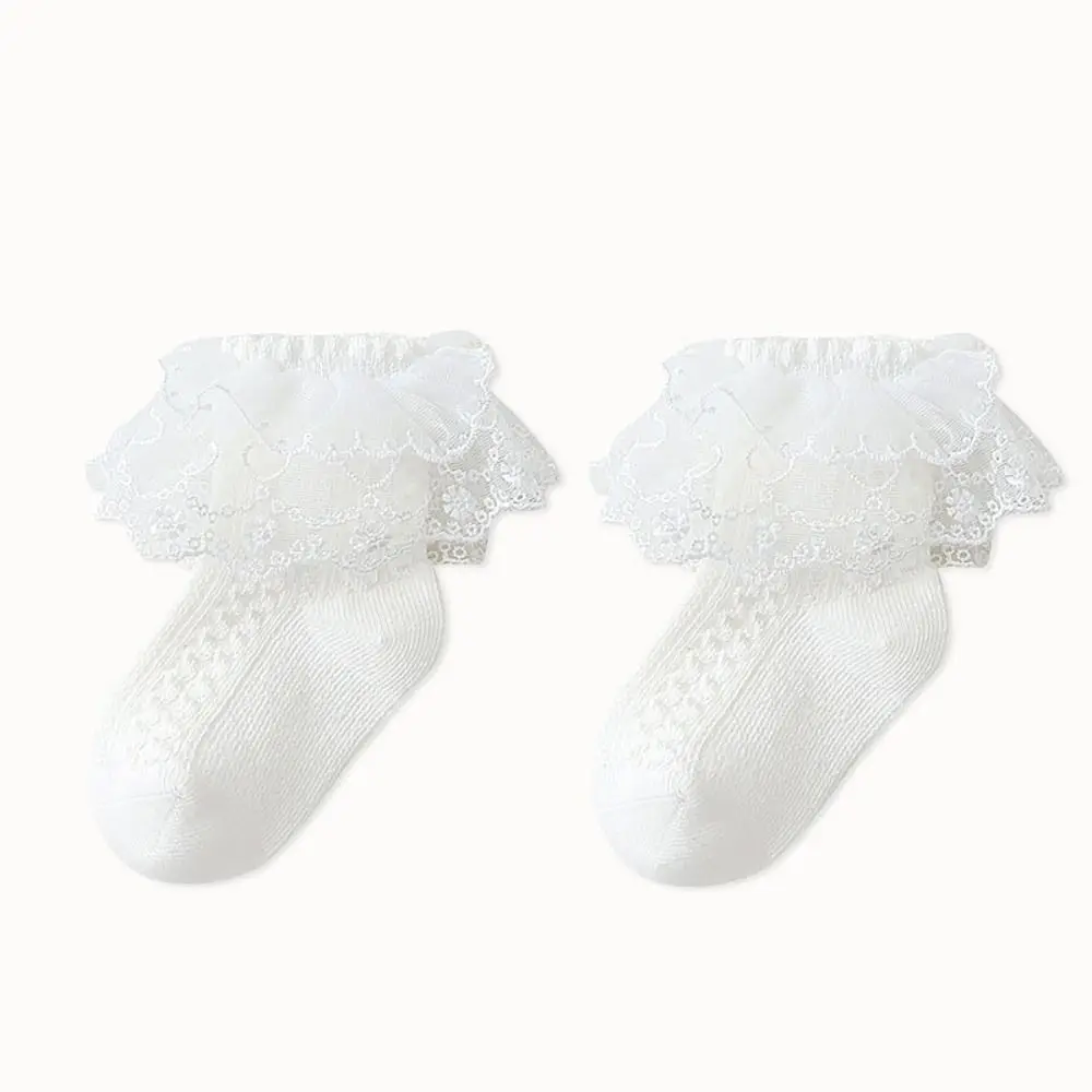 3Pairs Cute Lace Lolita Baby Ankle Socks Short Tube Sweet Children Cotton Socks Hosiery Kids Toddle Princess Socks Gift