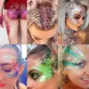 Christmas Sequins Decorative Body Cream Luminous Holographic Multicolor UV Chunky Glitter Gel Paste Palette 4