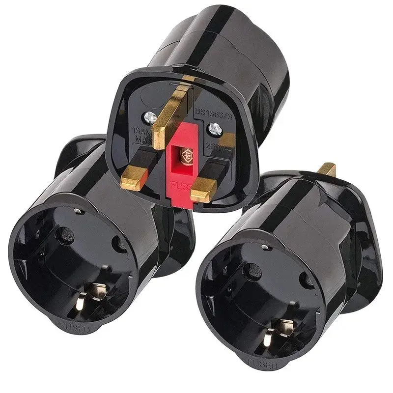 Power Plug Adapter Universal 13a 250V copper EU Korea germany france Russia to HK UK Singapore Malaysia Converter type G