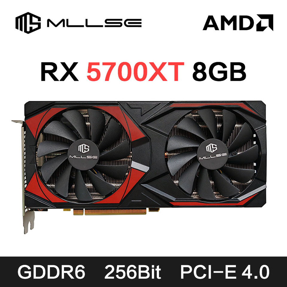 MLLSE AMD RX 5700 XT 8GB Placa De Video Graphics Card GPU GDDR6 256-bit 7nm game Video Card rtx 5700 xt 8gb Support Desktop CPU
