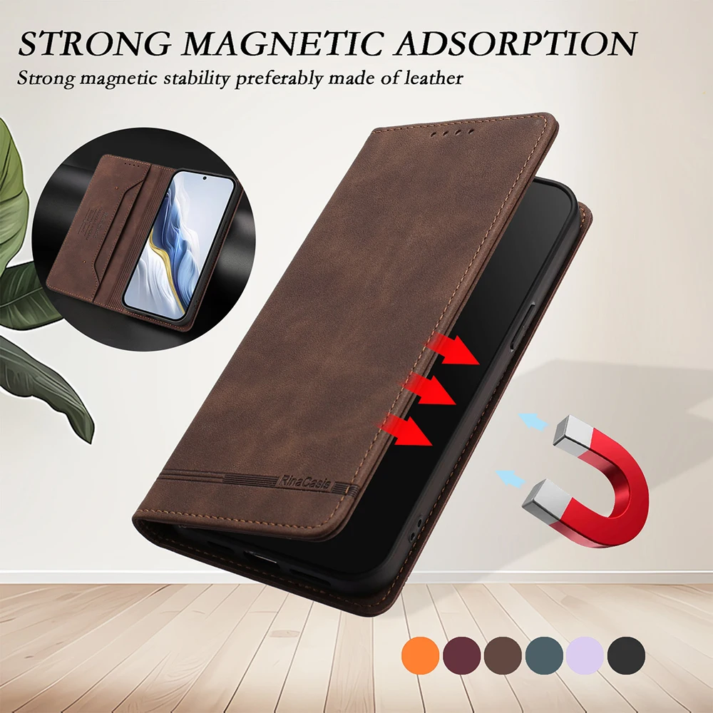 Magnetic RFID Anti-Theft Leather Book Case and Cover Bag