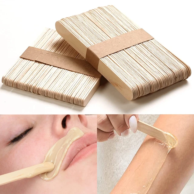 100pcs of Disposable Waxing Wooden Spatulas