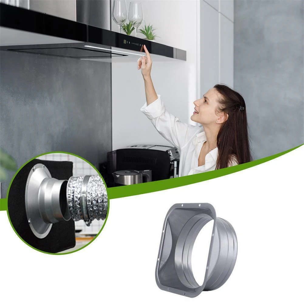 Flange de escape para cozinha, tubo de