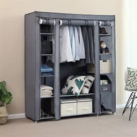69" Portable Clothes Closet Wardrobe Storage Organizer with Non-Woven Fabric 1