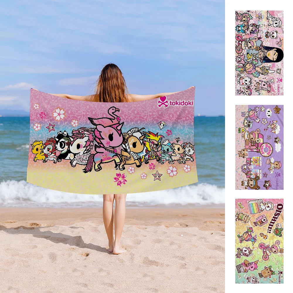 Japan T-Tokidoki Bath Towel Microfiber Soft Water Absorbing Breathable For Girl Kids Decorative Cartoon Beach Towel 3