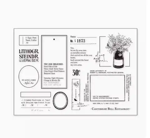 Vintage Butterflies Clear Silicone Stamps for DIY Scrapbooking and Decorative Albums