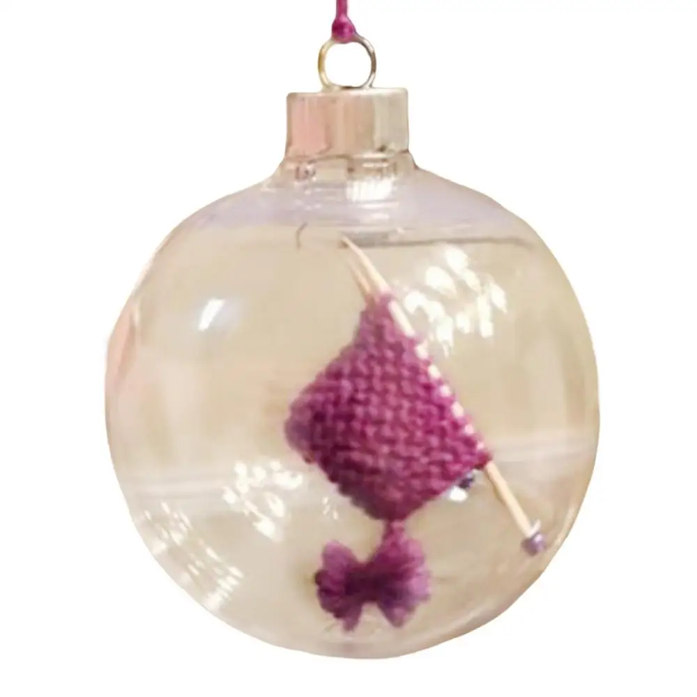 thumbnail image 1 of Bolas navideñas transparentes de 12 cm para colgar en el árbol de Navidad, bolas decorativas tejidas, adornos transparentes para colgar en el árbol de Navidad, 1 of 5