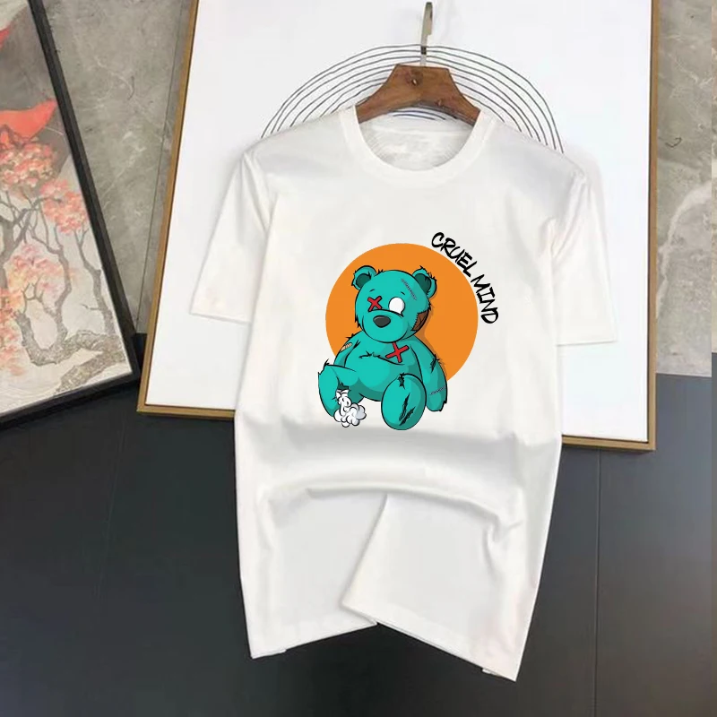 

Summer Sorehead Bear T-shirt For Men's And Women's Short Sleeved Tops Solid Color Fashion Casual Graphic Printing Tshirt Clothes