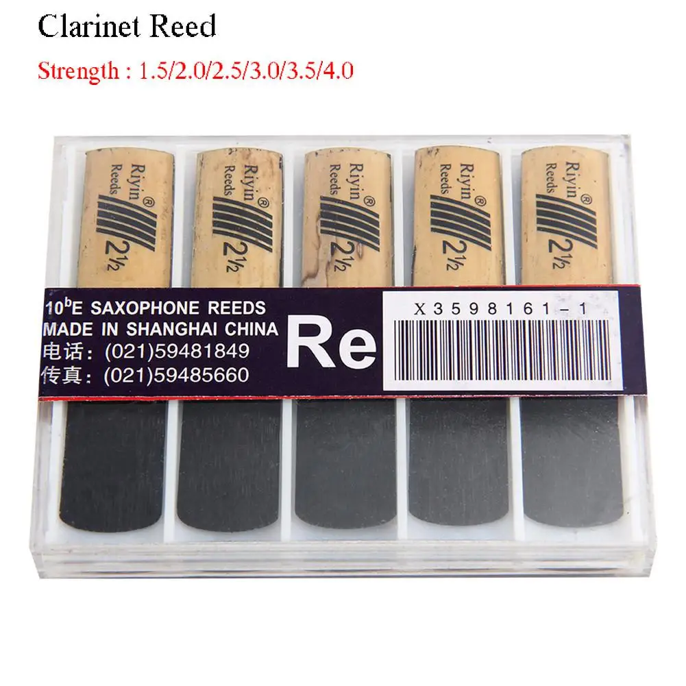 Clarinet and Saxophone Accessories 10pcs Clarinet Reeds Set Strength 1.5/2.0/2.5/3.0/3.5/4.0 Wind Instrument Reed