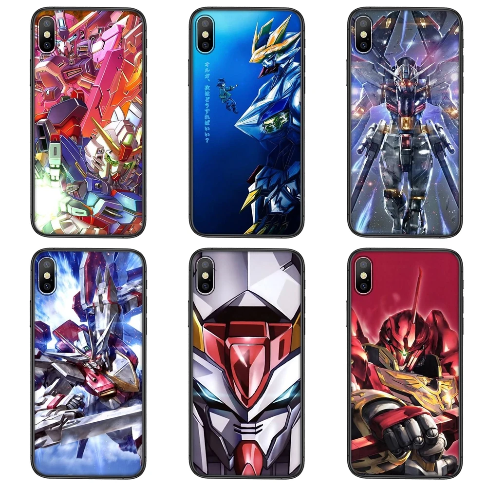 Чехол для Huawei Honor 8A 8C 8X 9 9A 9I 9X 10 10I 10X 20 20I 20S V10 V40 Lite P9 мультяшный Gundam черный чехол 3D