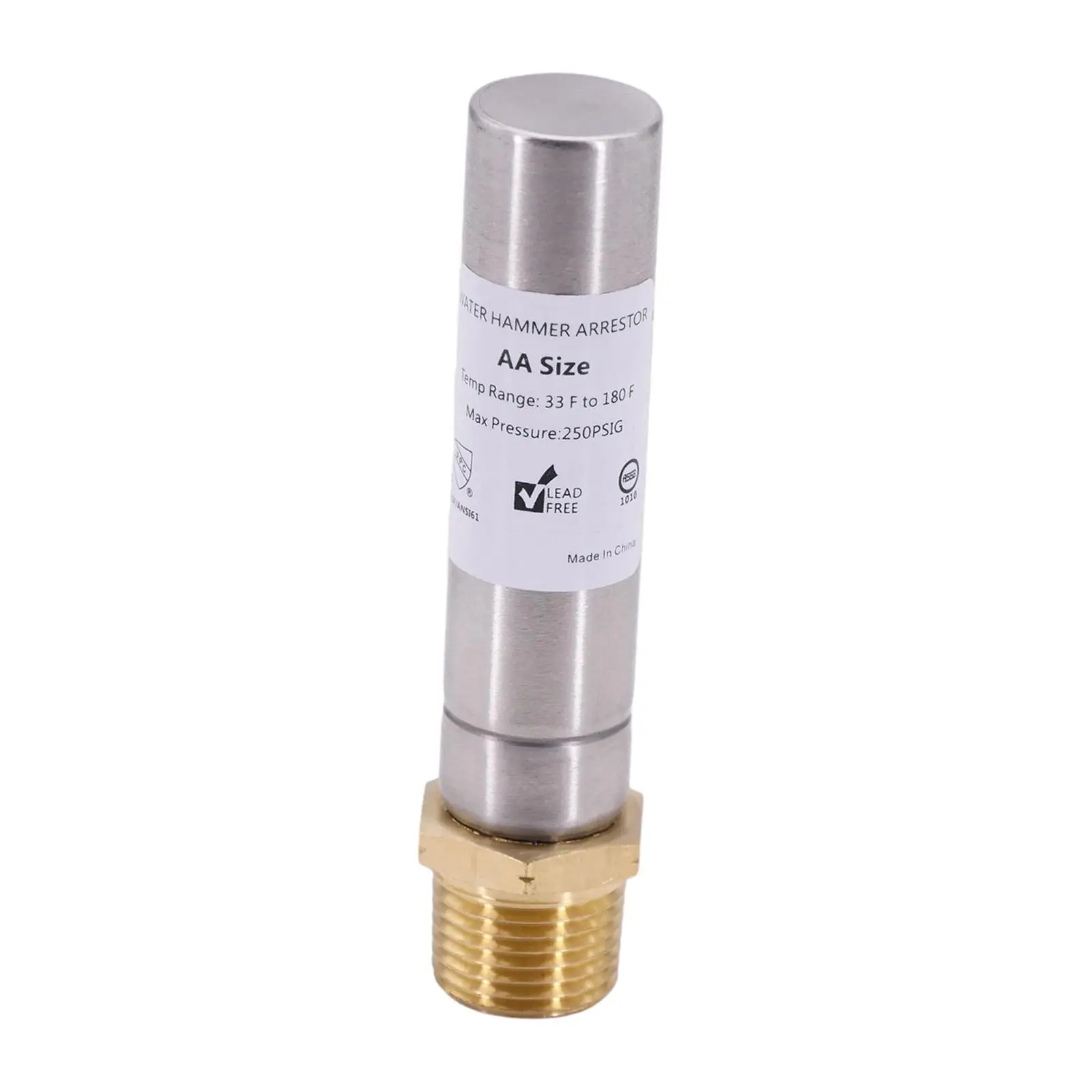 Water Hammer Arrestor Water Hammer Arrestor Stainless Steel Kitchen Dishwasher Connection Easy to Install 1/2 Compact 1/2" NPT Thread