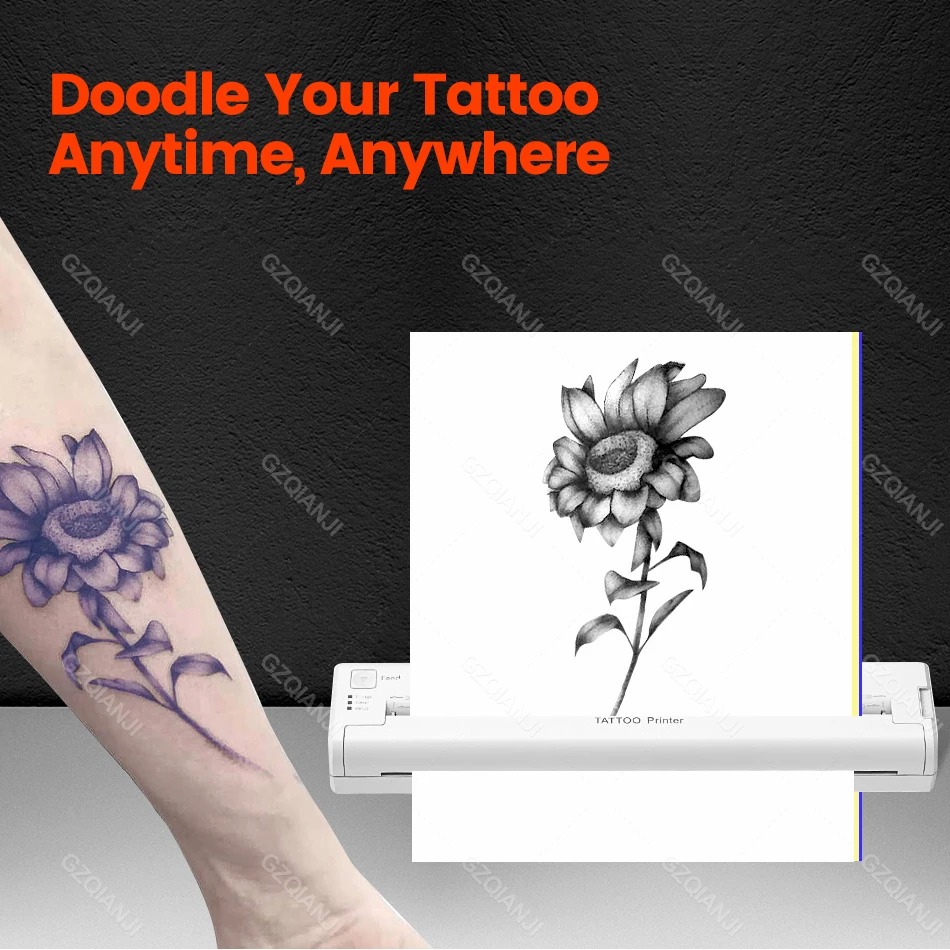 Tattoo Stencil Transfer Printer Machine Tattoo Printer Paper Portable Thermal Stencil Maker Line Photo Drawing Printing Copier