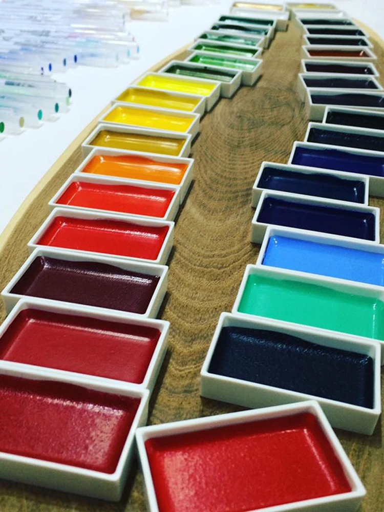 1pc Kuretake GANSAI TAMBI Water-based Pigment Single Color Professional-Quality for Artists and Crafters 8g/pc watercolor pigment