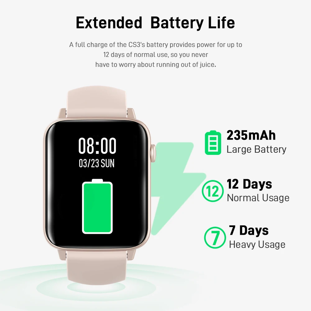 DOOGEE CS3 Smartwatch 1.69 &235mAh  5.0 Ʈ ġ ȭ BT3.0  SmartWatch ƮϽ  ڵ Ʈ ġ