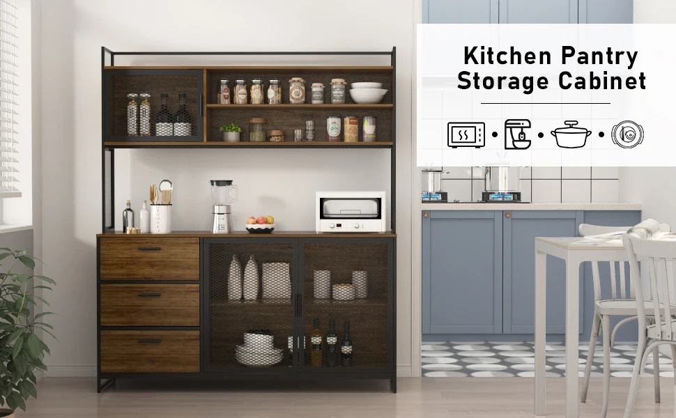 Kitchen Pantry Storage Cabinet