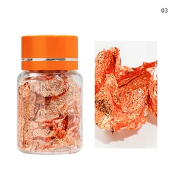 Gold Leaf Flakes & Foil Paper for DIY Nail Art & Jewelry Decoration (Rose gold)
