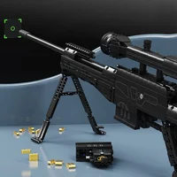 MOC Military War Weapons Accumulator Gun God Building Block Model LR4 Sniper Rifle Boy Bricks Puzzle Learning Education Toys 5