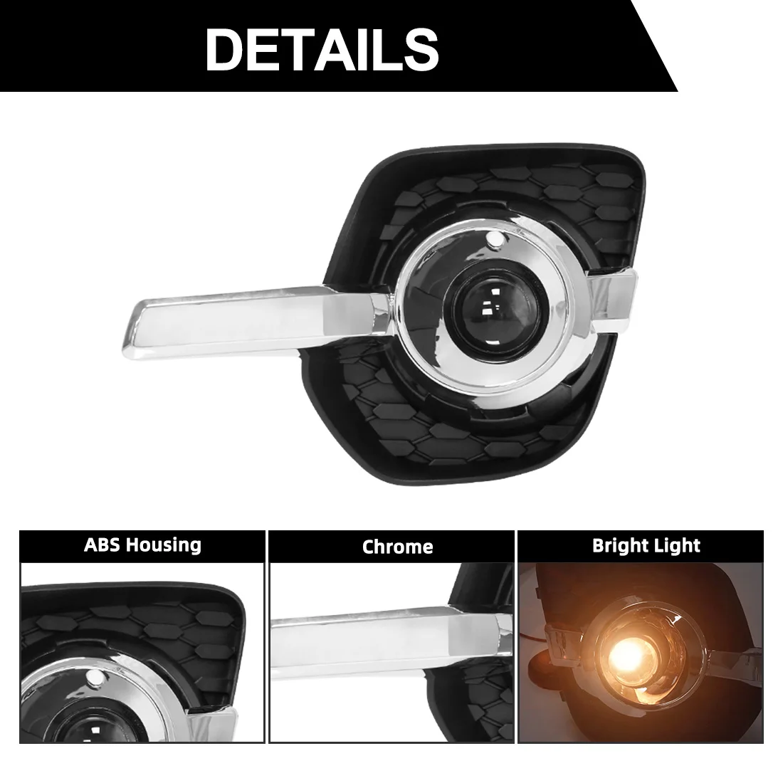 2010 2016 Clear Bumper Fog Light Kit Halogen Left Right Pair Clear Fog Light Kit For 2010-2016 Chevy Equinox - Left & Right Halogen Lamps 2018 Chevy Equinox Fog Lights - Foto 8