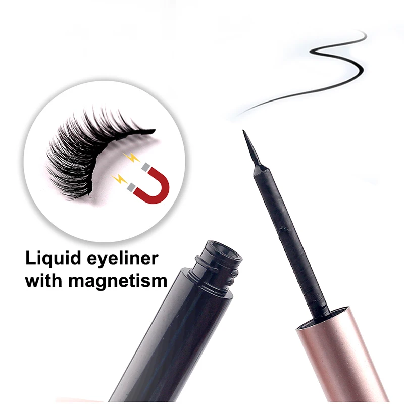 3D Fake Eyelashes Set Waterproof Magnetic Eyeliner COSPLAY