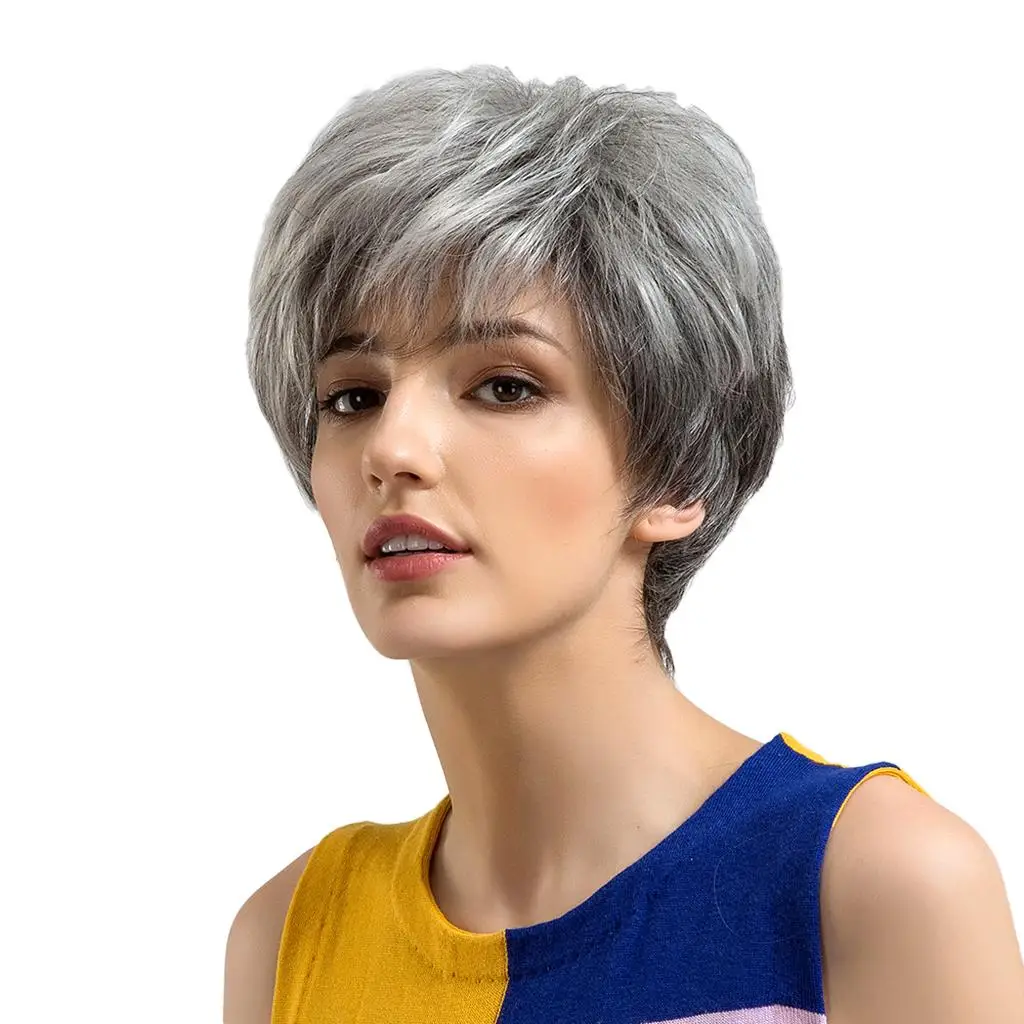 Chic Short Wigs for Women Human Hair W/ Layered Pixie Cut Wig