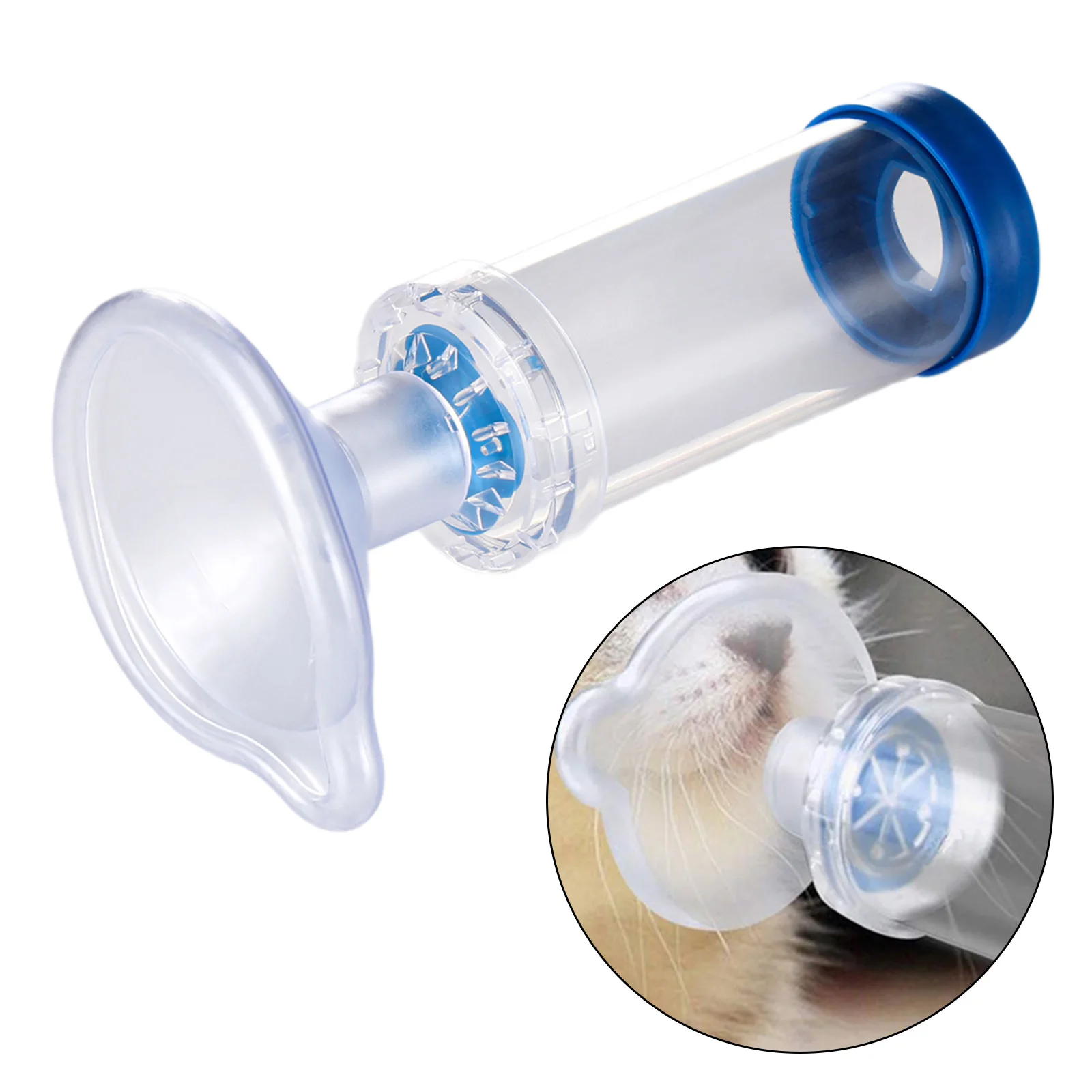 Pet Inhaler Spacer Handheld Spacer Dog Pets aerosol chamber Aerochamber Device Cat Dog Inhaler Mask Handheld inhaler Pet Respiratory Aid Tool