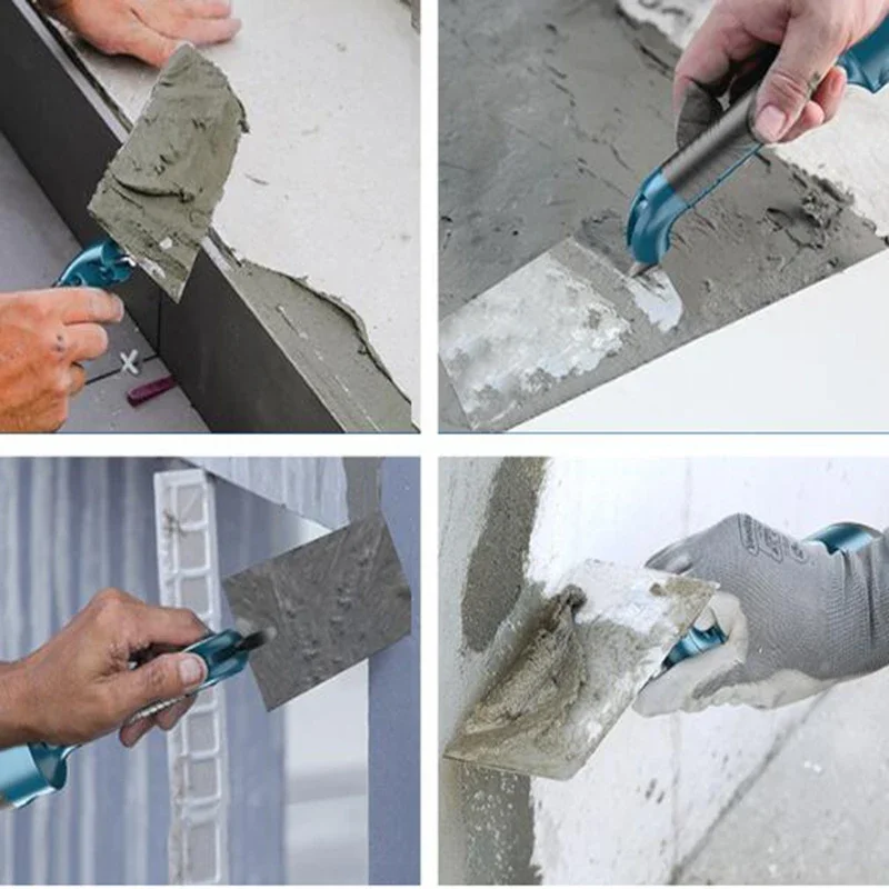 Rechargeable Electric Bucket Trowel Wall Finishing Trowel For Cement And Concrete Tile Brick Plaster Soft Rubber Handle llanas