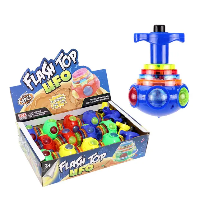 New Spinning Top Flash Luminous Spinning Tops Toy Colorful Top Ejection Toy Flashing Led Gyroscope Children Classic Toys 5