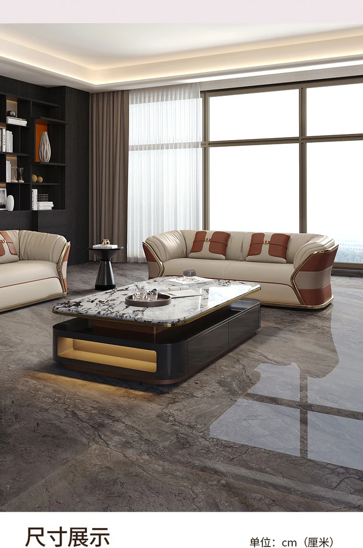 Light Luxury Nordic Coffee Table Creative Storage Clear Simple Aesthetic Standing Side Table Accessories Salon Meubles Furniture