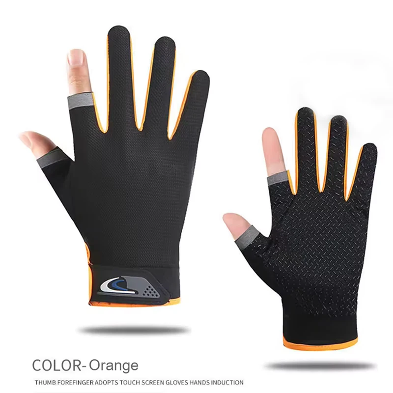 Men Fishing Gloves Women Two Finger