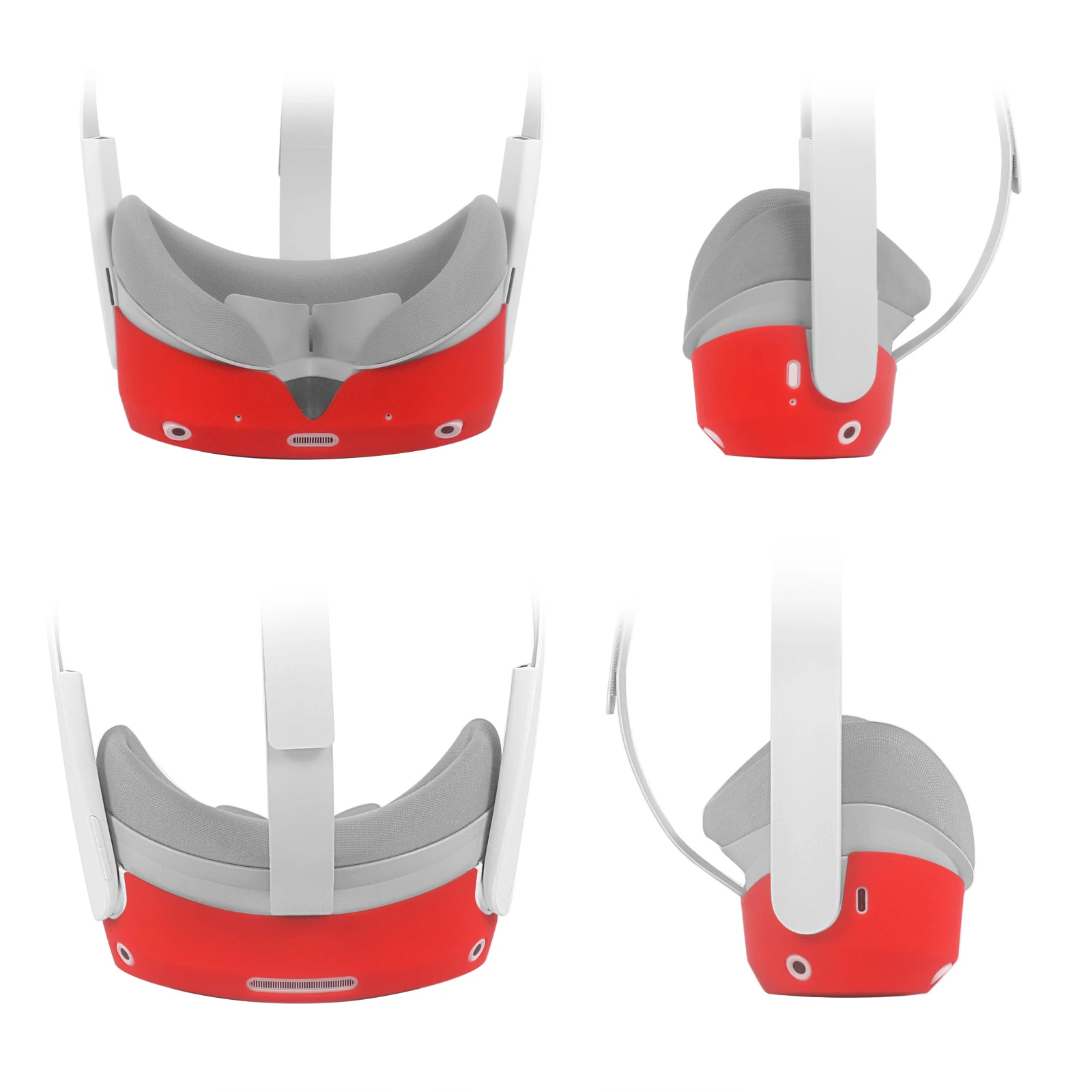 Anti-Throw VR 헬멧 실리콘 케이스 헤드셋 커버 소프트 슬리브 Pico 4 VR 헤드셋 안경 액세서리 용 보호 커버 케이스