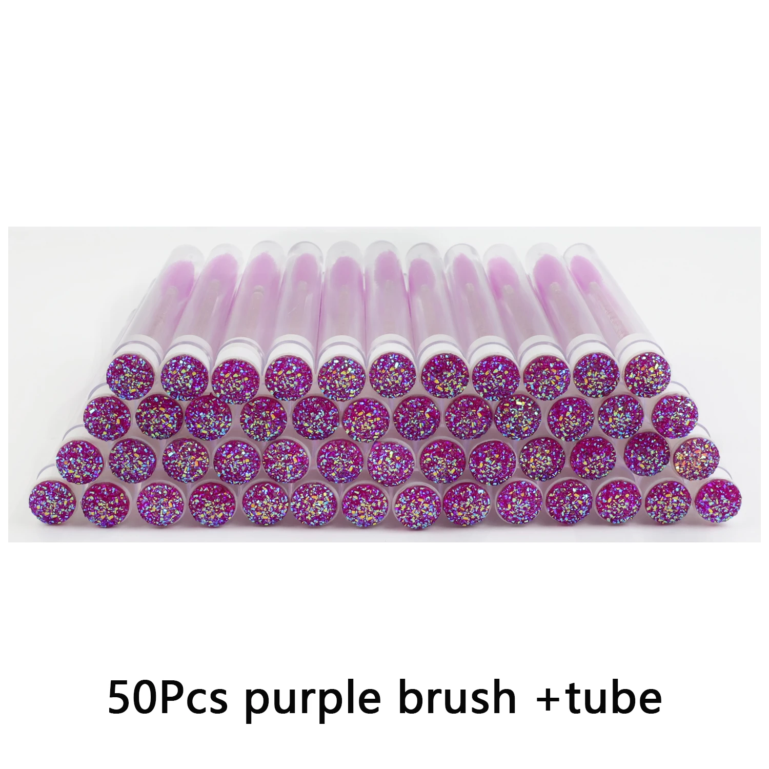 Tdance 50pcs Kristall Make-up Pinsel Werkzeug hinzufügen Tube Set kosmetische Mischung Schönheit falsche Wimpern Verlängerung wieder verwendbare Make-up Pinsel – Detail 11