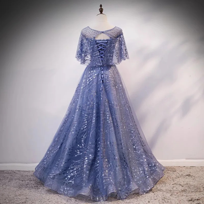 Quinceanera Dress A Line Lace Sequined Floor Length Spring Evening Female Customized