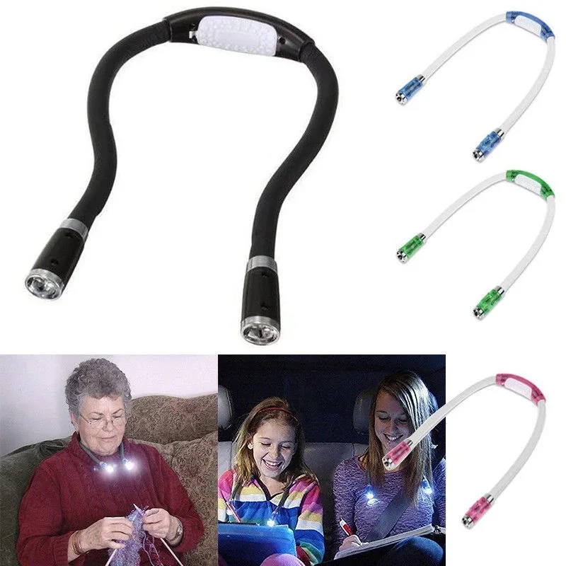Mini Flashlight for Reading Books Hanging Lamp Camping Flexible Running Fixtures Led Neck Nightlight Bedside Lighting Luminaria led light mini led light