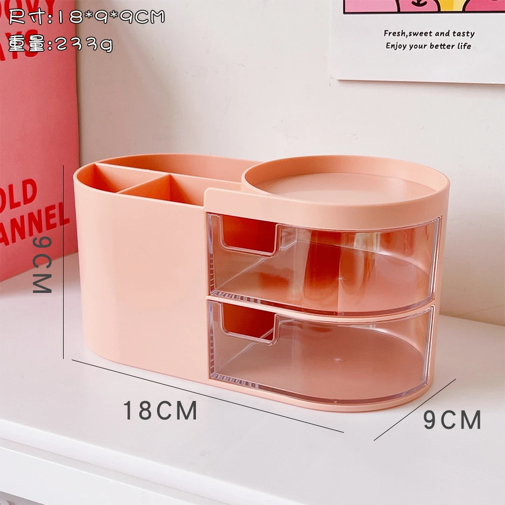 Multi-purpose Pen Holder 3 Compartments With Sliding Drawer For Desk  Makeups Organizer Skincares Storage Holder For Kids - Pencil Bags -  AliExpress